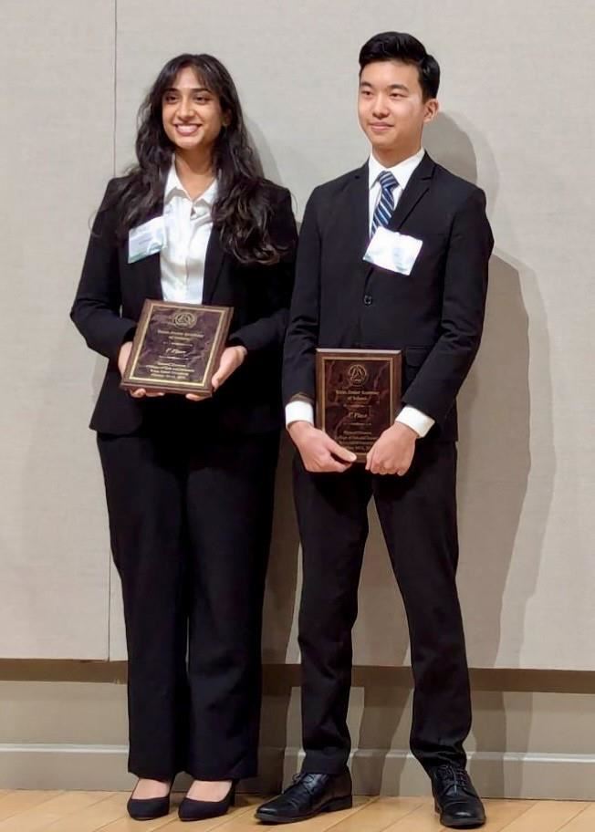 First Grand Prize Winners-Natural Science: Siri Peddinti; Physical Science and Engineering: Ryan Xu.